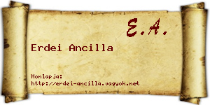 Erdei Ancilla névjegykártya